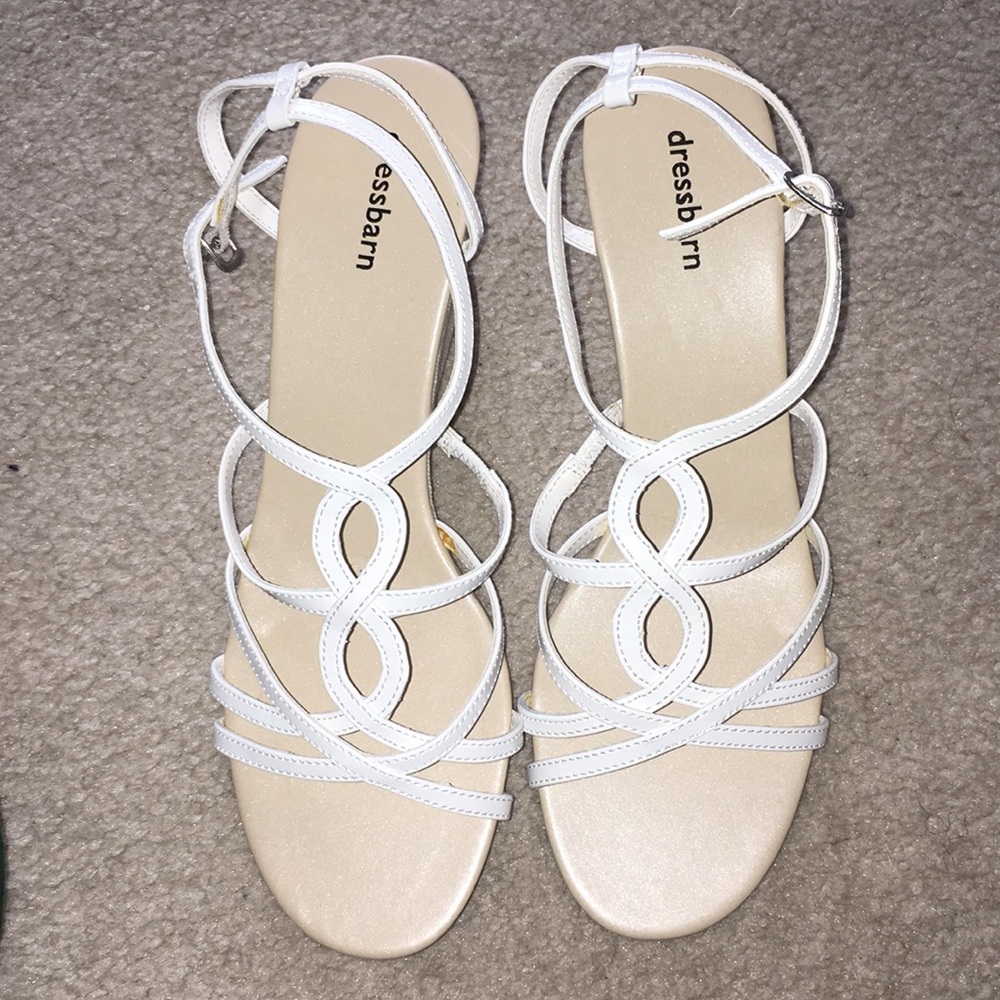 wedge white heel